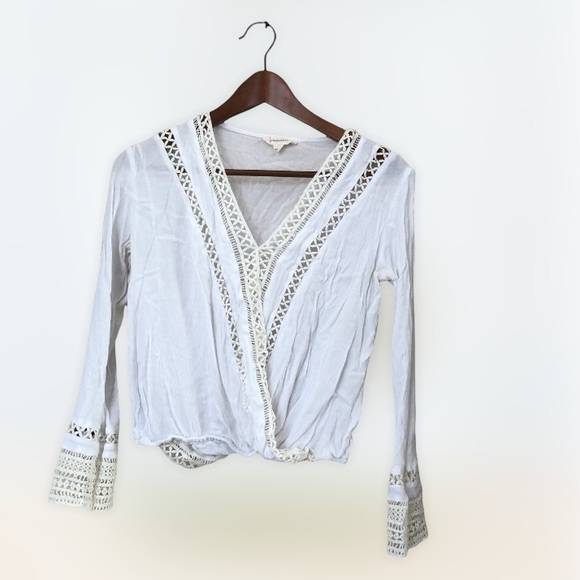 onetheland Tops - onetheland crochet wrap top Size Small